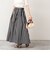 ウォッシャブルチェックタフタロングスカート