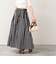 ウォッシャブルチェックタフタロングスカート