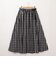 ウォッシャブルチェックタフタロングスカート