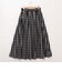 ウォッシャブルチェックタフタロングスカート
