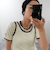 【MAQWEL/マクウェル】リンガーリブ半袖Tシャツ