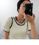 【MAQWEL/マクウェル】リンガーリブ半袖Tシャツ