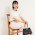 シアー配色トリミング半袖Tシャツ