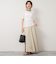 シアー配色トリミング半袖Tシャツ