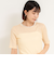 シアー配色トリミング半袖Tシャツ