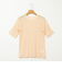 シアー配色トリミング半袖Tシャツ