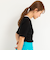 シアー配色トリミング半袖Tシャツ