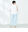 《セットアップ対応》ツイルキーネックブラウス
