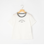 シルケット天竺衿配色ロゴTシャツ