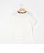 シルケット天竺衿配色ロゴTシャツ