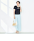 シルケット天竺衿配色ロゴTシャツ