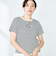 シルケット天竺衿配色ロゴTシャツ