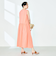 撥水ストレッチタフタギャザーワンピース