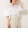 ◇【WEB限定カラーあり】シアーラミー袖バルーンブラウス