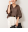 ◇【WEB限定カラーあり】シアーラミー袖バルーンブラウス