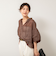 ◇【WEB限定カラーあり】シアーラミー袖バルーンブラウス