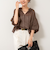 ◇【WEB限定カラーあり】シアーラミー袖バルーンブラウス