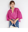 ◇【WEB限定カラーあり】シアーラミー袖バルーンブラウス