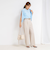 ウォッシャブル麻調ドライシャンタンライトワイドパンツ