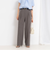 ウォッシャブル麻調ドライシャンタンライトワイドパンツ