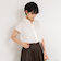 裾リブサテンシフォンフレンチシャツ