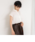 裾リブサテンシフォンフレンチシャツ