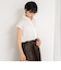 裾リブサテンシフォンフレンチシャツ