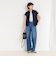 裾リブサテンシフォンフレンチシャツ