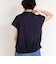 裾リブサテンシフォンフレンチシャツ