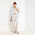 裾リブサテンシフォンフレンチシャツ