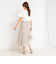 ウォッシャブル麻調フレアスカート