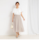 ウォッシャブル麻調フレアスカート