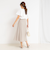 ウォッシャブル麻調フレアスカート
