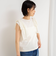 《手洗い可能》肩シアーリボンノースリーブプルオーバーニット