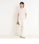バックサテンフレアスリーブブラウス