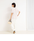 バックサテンフレアスリーブブラウス