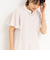 バックサテンフレアスリーブブラウス