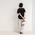 バックサテンフレアスリーブブラウス