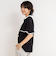 バックサテンフレアスリーブブラウス