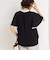 バックサテンフレアスリーブブラウス