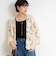 《手洗い可能》レース刺繍7分袖ボレロ