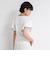 《手洗い可能》袖フリル配色プルオーバーニット