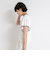 《手洗い可能》袖フリル配色プルオーバーニット