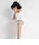 《手洗い可能》袖フリル配色プルオーバーニット