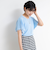 《手洗い可能》袖フリル配色プルオーバーニット