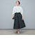 ウォッシャブルラメジャガードフレアスカート