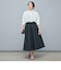 ウォッシャブルラメジャガードフレアスカート
