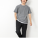 LINKS モザイク柄 レイヤードTee
