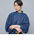 【RM denim】フリルデニムブラウス