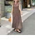 ウォッシャブルフィブリルサテンノースリシャツワンピース